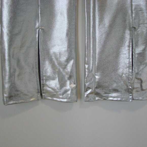 Fashion Nova Silver Metallic Pants Your Wildest Dreams Club Party NEW NWT  XS - Picture 9 of 13